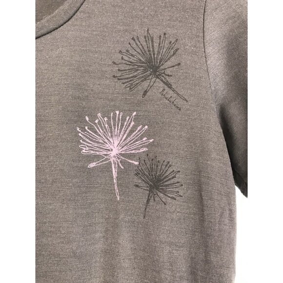 Icebreaker Superfine 190 Pure Merino Wool Shirt Womens Size XS Brown Floral - Picture 4 of 8